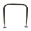 Range-vélos universel classique en inox sur platine