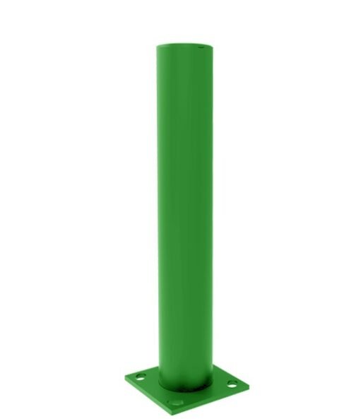 Potelet tubulaire sur platine, vert