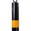 Potelet à anneau noir et jaune Ø 80 mm – vue 2