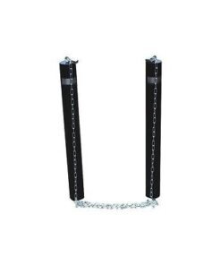 2 x pilonas de acero con cadena metalica