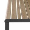 Banc public économique EVO en bois et acier, sans dossier