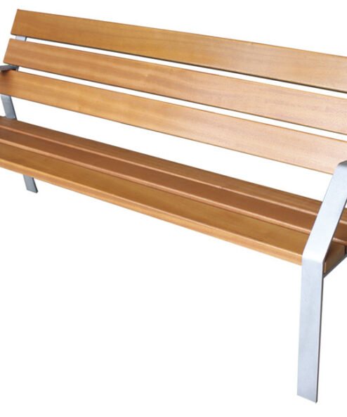 Banc public ECO en acier et bois