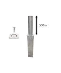 Pilona Telescópica semiautomática con resorte en acero galvanizado 114x500 mm