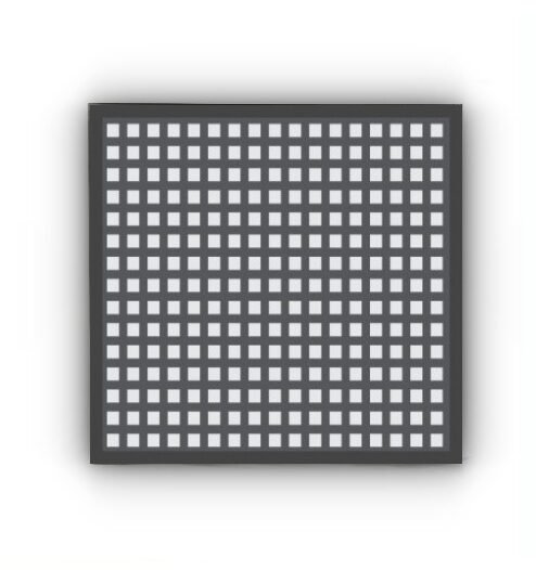 Grille de ventilation en tôle perforée
