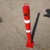 Potelet Argo rouge à anneau, bandes réfléchissantes – vue 5