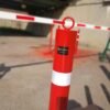 Potelet Argo rouge à anneau, bandes réfléchissantes – vue 3