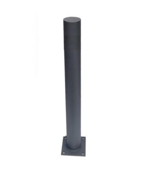 Potelet de sécurité fixe Ø 90 × 850 mm en acier, à visser sur platine