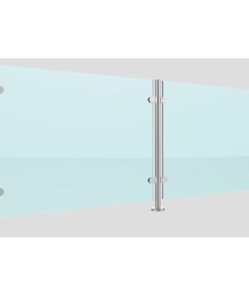 Garde-corps en inox et verre à pinces