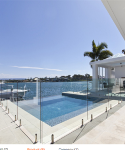 Barandilla de cristal frameless con soportes acero inoxidable