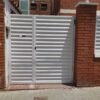Ensemble portillon à lames en Z galvanisées avec partie fixe – vue 2